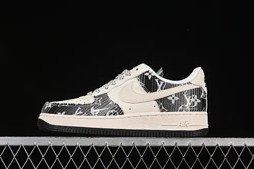 All categories Nk Air Force 1 Air Force series Nk Air Force 1 Low Air Force low-top Nike Air Force 1'07 Low LV joint black flower denim Air Force 1 low-top casual sneakers XS1958-585
